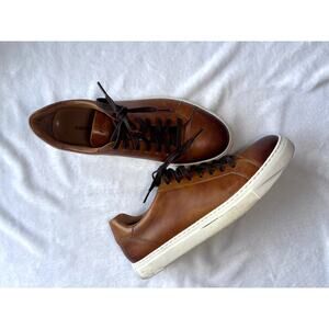 Magnanni 'Fede' Lace Up Sneaker - Cognac Brown Leather Mens Sz 10.5